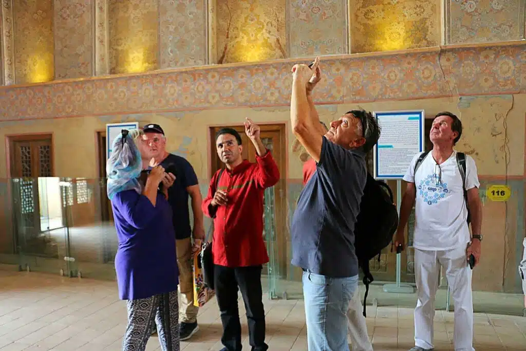 Touring Aali Qapu Palace in Isfahan