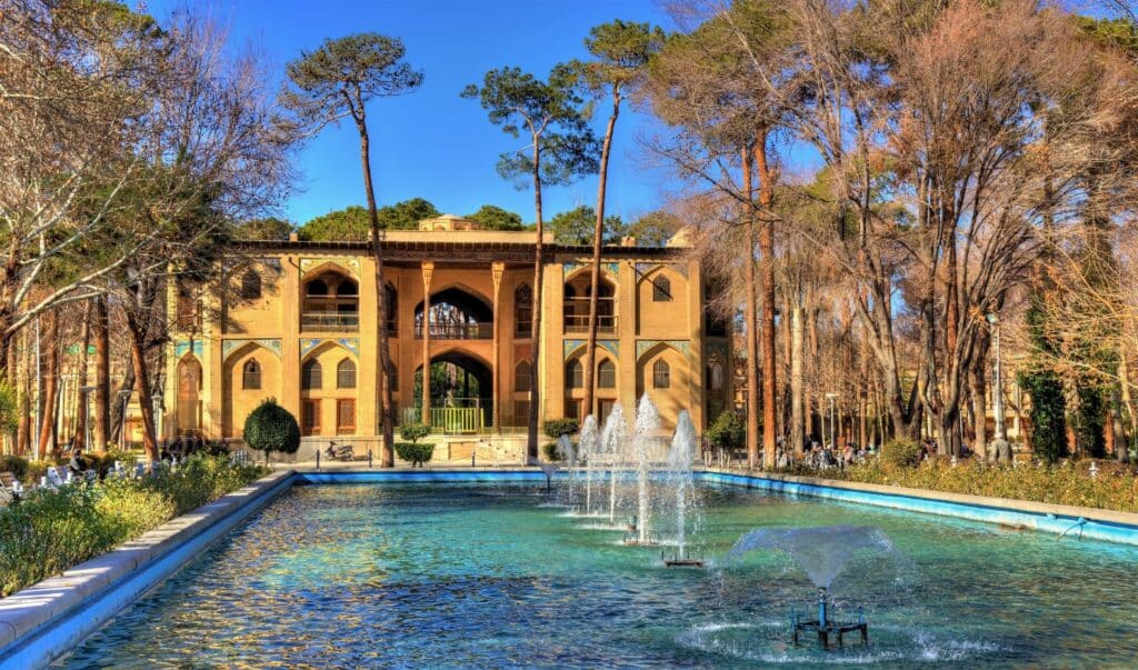 Beautiful Decorated Dome Of Hasht Behesht Palace , Esfahan Beautiful Decorated Dome Of Hasht Behesht Palace , Esfahan