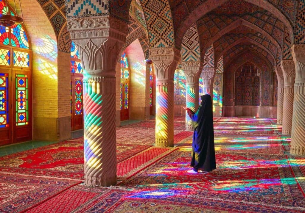 Nasir Al Mulk Mosque, Known As Pink Mosque In Shiraz