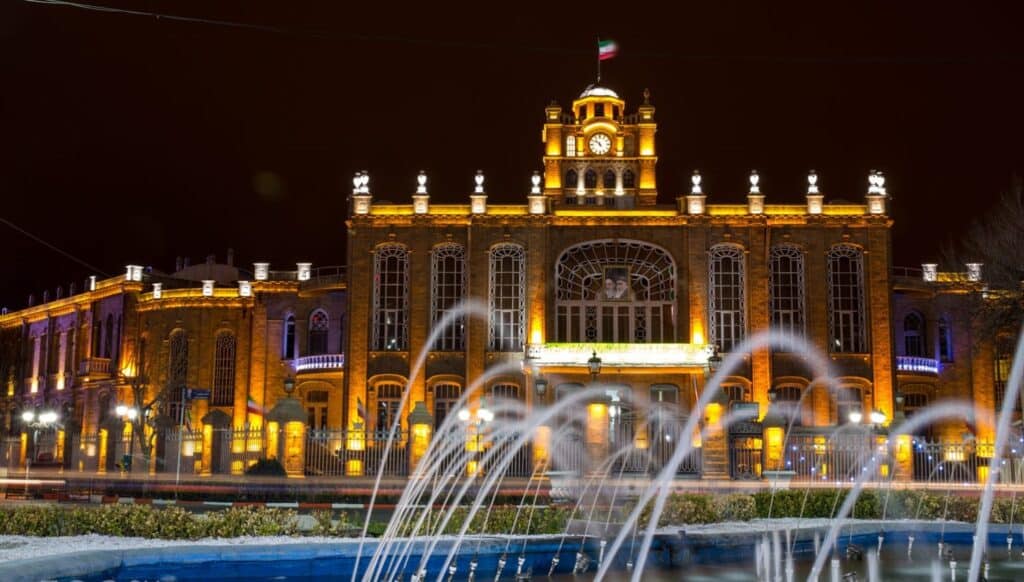 Saat Tower In Tabriz At Night Saat Tower In Tabriz At Night