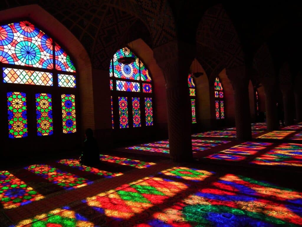Nasir Al Mulk Mosque, Known As Pink Mosque In Shiraz
