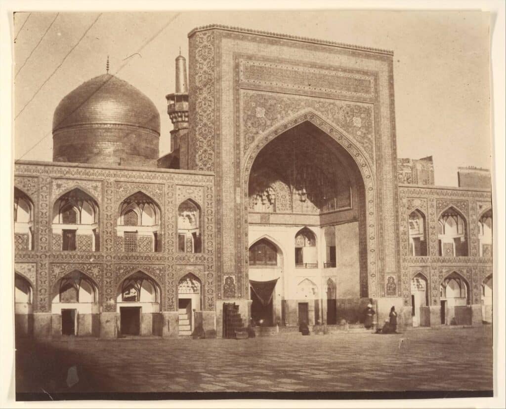 The Imam Reza Shrine 4 Main Entrance To The Imam Reza Shrine In Mashhad, Potentially Created By Luigi Pesce, An Italian Artist (1818–1891).