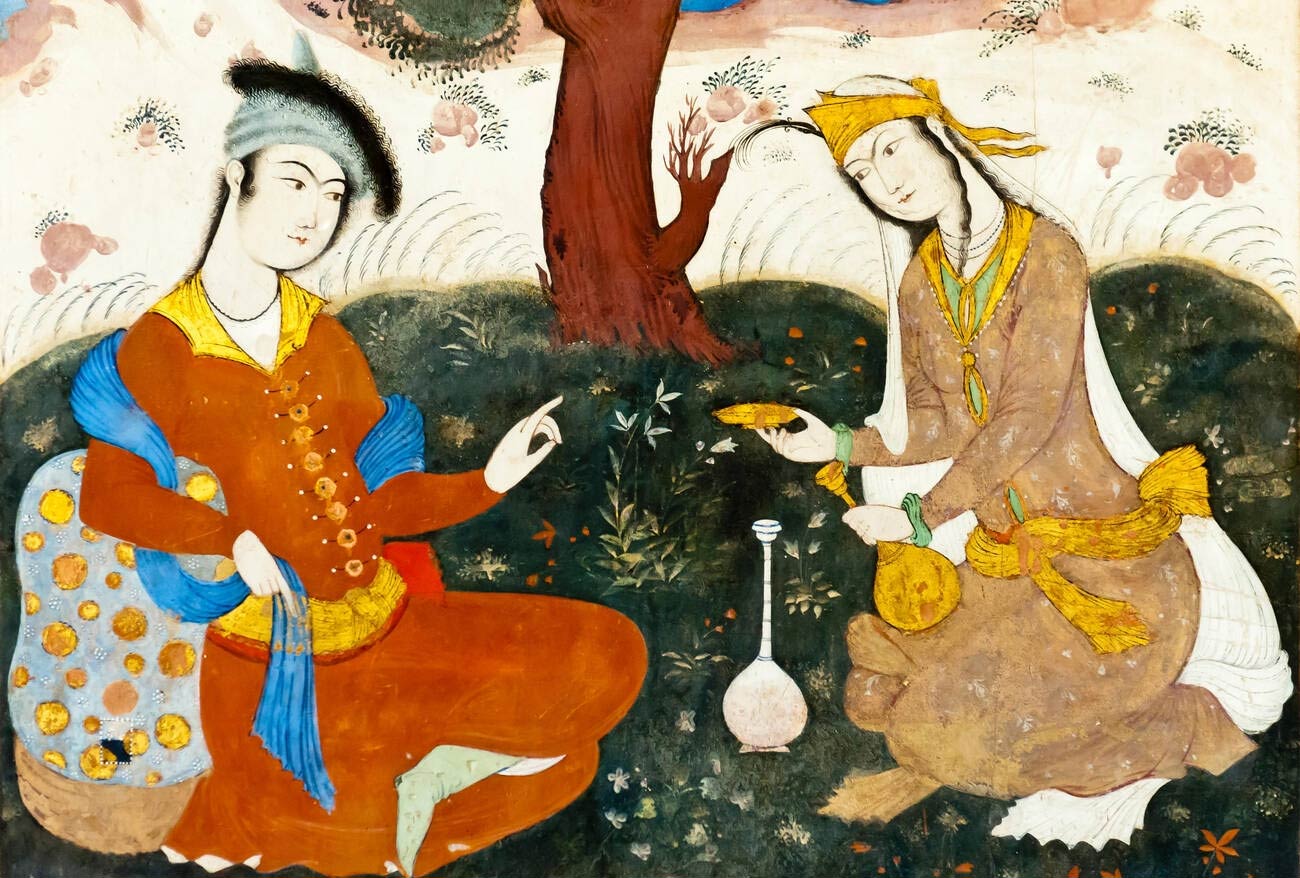 Persian Miniature: A Deep Dive Into The Artistic Heart Of Iranian Heritage 9 Fresco Two Lovers Persian Miniature Chehel Sotoun