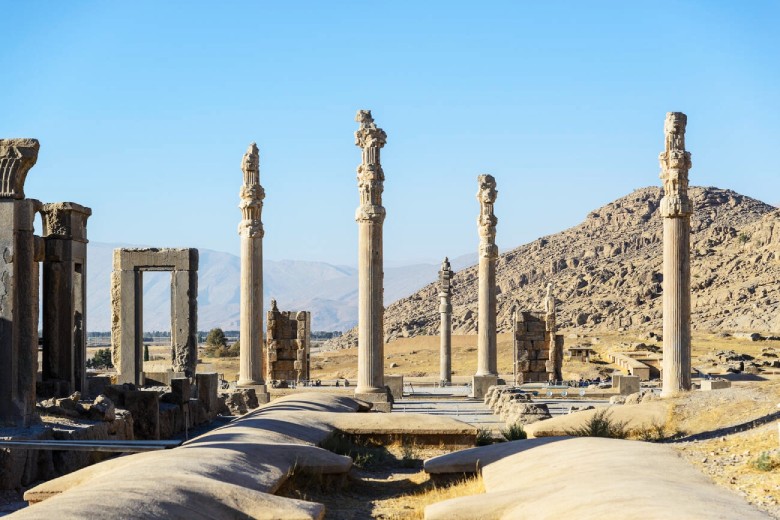 Ruins Of Persepolis Near Shiraz In Silk Road Path