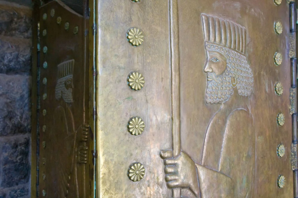 Bronze Door At Chak Chak Pilgrimage Site