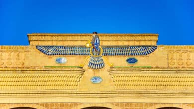 The Faravahar, A Key Zoroastrian Emblem, Symbolizes Wisdom, Protection, And The Eternal Soul.