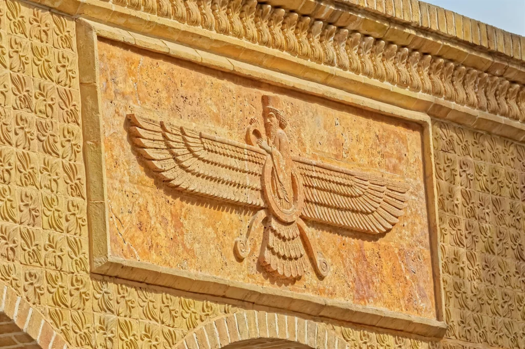 Faravahar Mosaic At Atash Behram