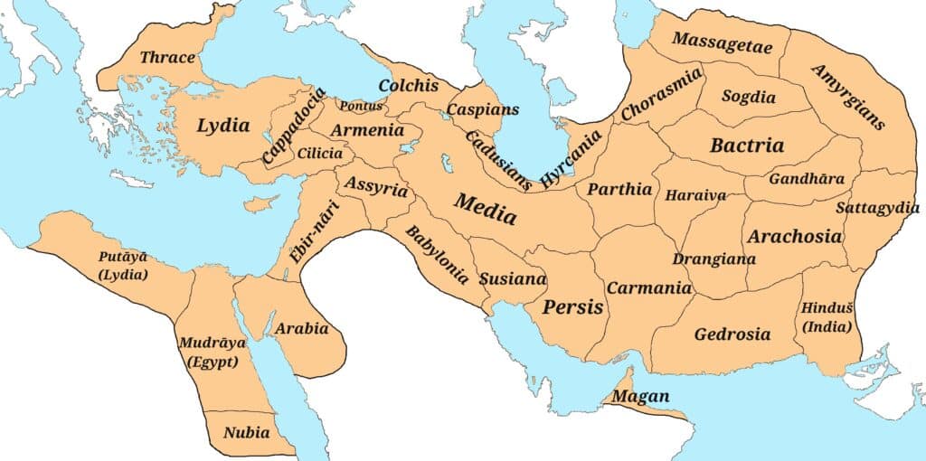 The Achaemenid Empire: Foundations Of Imperial Governance 11 Map Of Achaemenid Imperial Satraps