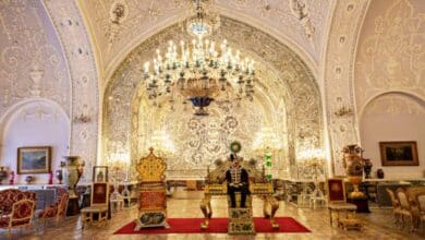 The Qajar Dynasty: Transition To Modernity In Iran 8 The Qajar Dynasty (Interior Of Qajar Golestan Palace With A Statue Of Nesar Al-Din Shah)