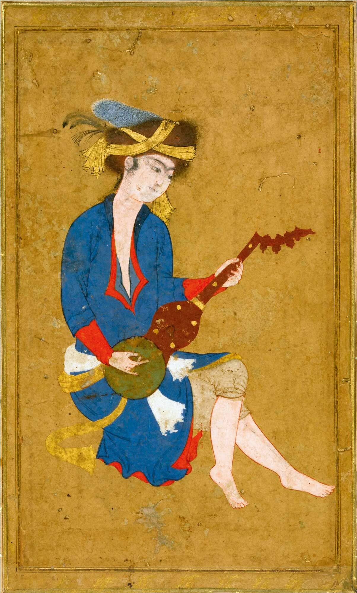 The Art Of Crafting And Playing Rubab Recognized As Unesco Heritage 8 A Youth Playing A Tar Late Th Century Safavid Persia