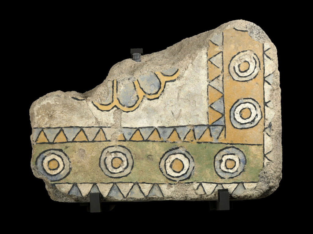 Unearthing The City Of Lilies: The Dieulafoys’ Persian Legacy 15 Decorative Glazed Brick, Achaemenid Susa Fragment Of A Floral And Geometric Patterned Glazed Brick, Dating From The Achaemenid Period (C. 539–330 Bc). Excavated In Susa By Marcel Dieulafoy And Roland De Mecquenem. Now Displayed At The Louvre, Sully Wing, Room 307.