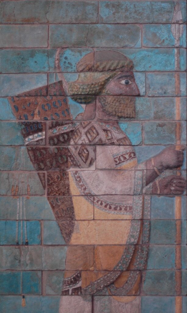 Unearthing The City Of Lilies: The Dieulafoys’ Persian Legacy 9 Lancer, Detail From The Archers Frieze In The Palace Of Darius At Susa. Glazed Siliceous Bricks, Circa 510 Bc.