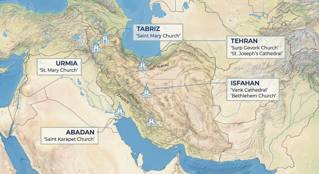 Active Christian Churches Across Iran Today